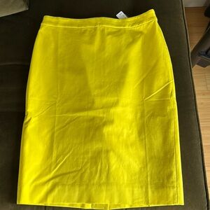 J. Crew number 2 pencil skirt size 8 yellow
